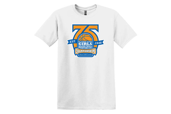 BC School Sports Girls Basketball Provincial Championships Tee With Team Names